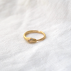 5 of 6: Gold band snake around finger ouroboros ring 18k gold white diamonds Marisa Mason Jewelry