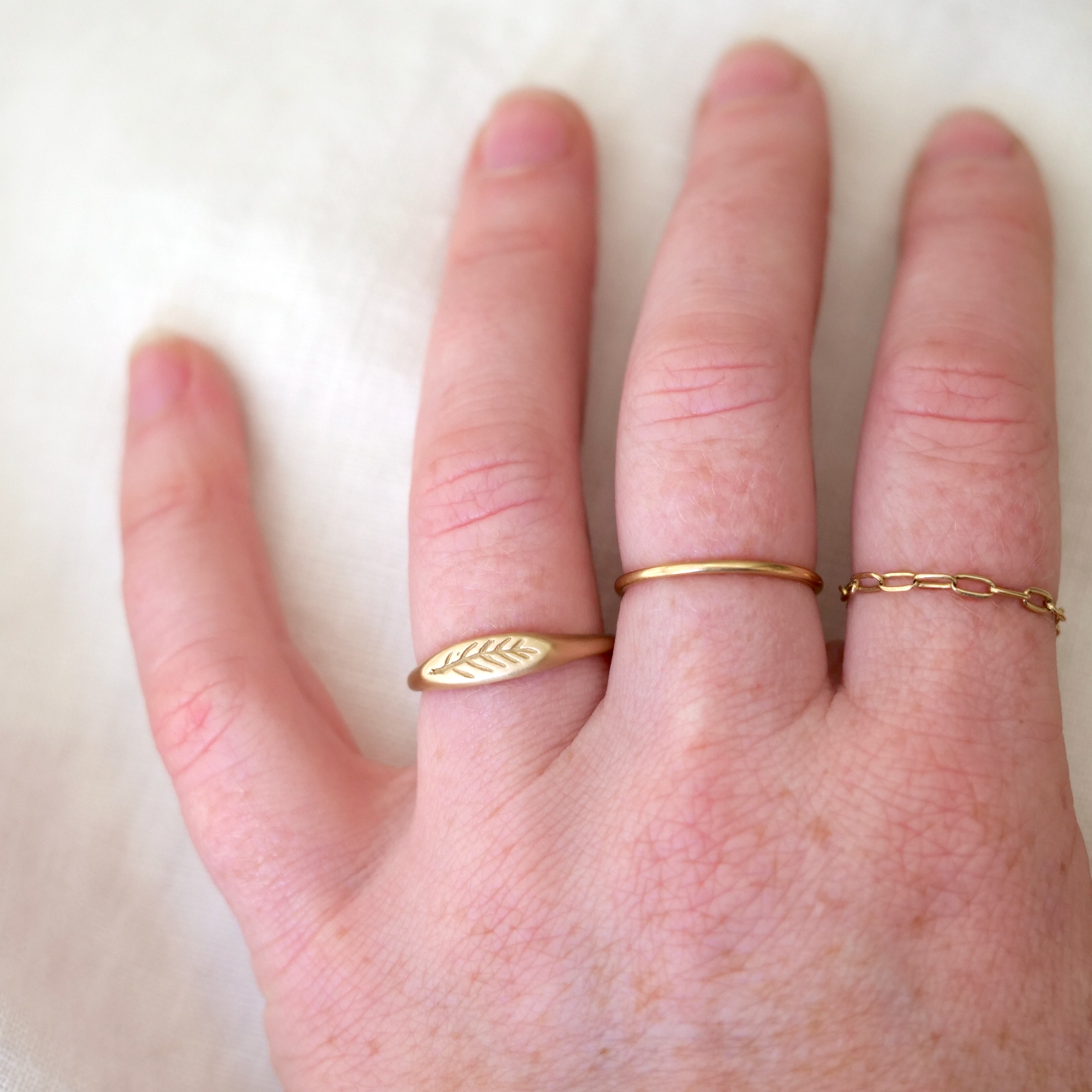 Olive Branch Signet Ring | Marisa Mason Jewelry