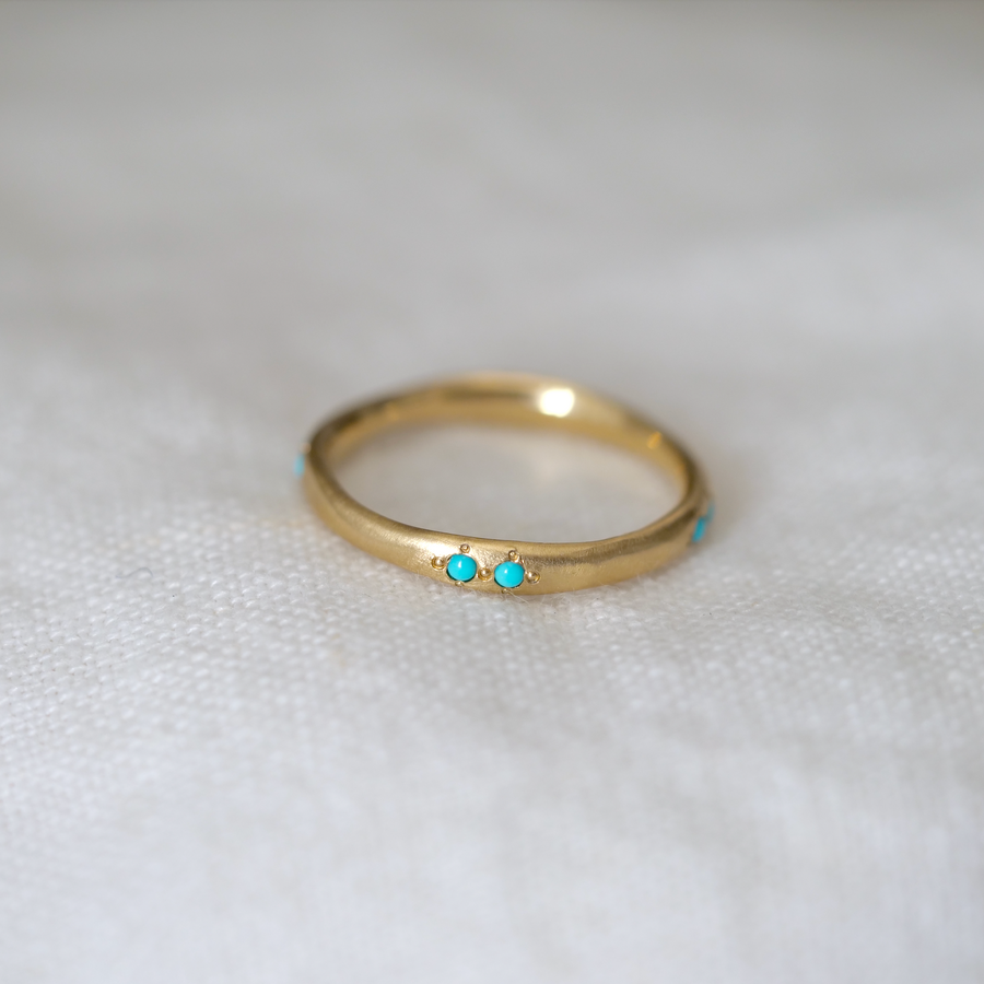 Delicate Wavy Band - Turquoise Pairs