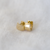 Solid 14k chunky huggie clicker hoops. Each hoop measures 5mm in width, 9mm in diameter. 
