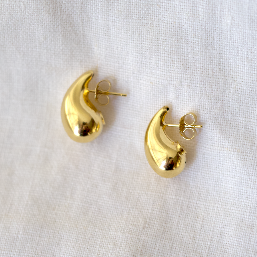 Puffy Teardrop Studs