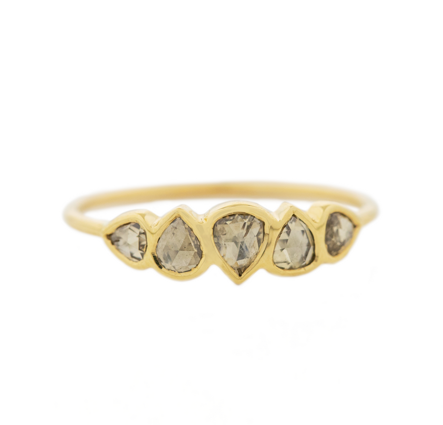 Multi Irregular Grey Diamond Ring-OD Fine Rings-Celine Daoust-Marisa Mason