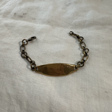 brass chain id bracelet, 7
