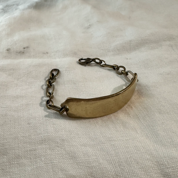 brass chain id bracelet, 7
