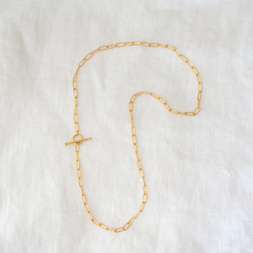 Light Indian Gold Paperclip Chain