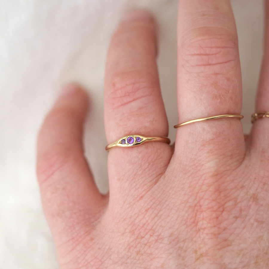 Trio Ring Amethyst