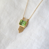 4 of 4: Tourmaline and Gold Fringe Necklace