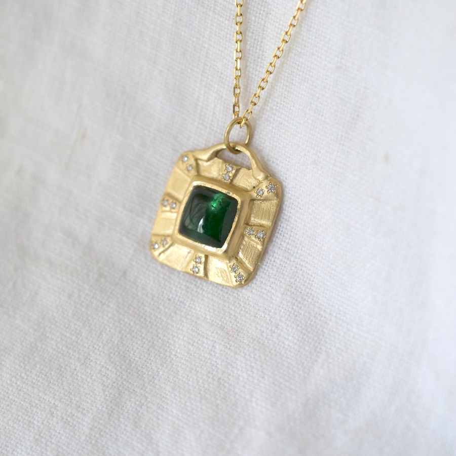 Tourmaline Cabochon Radiance Necklace