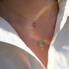 2 of 3: WATERMELON TOURMALINE AND DIAMOND STELLA CHAIN NECKLACE