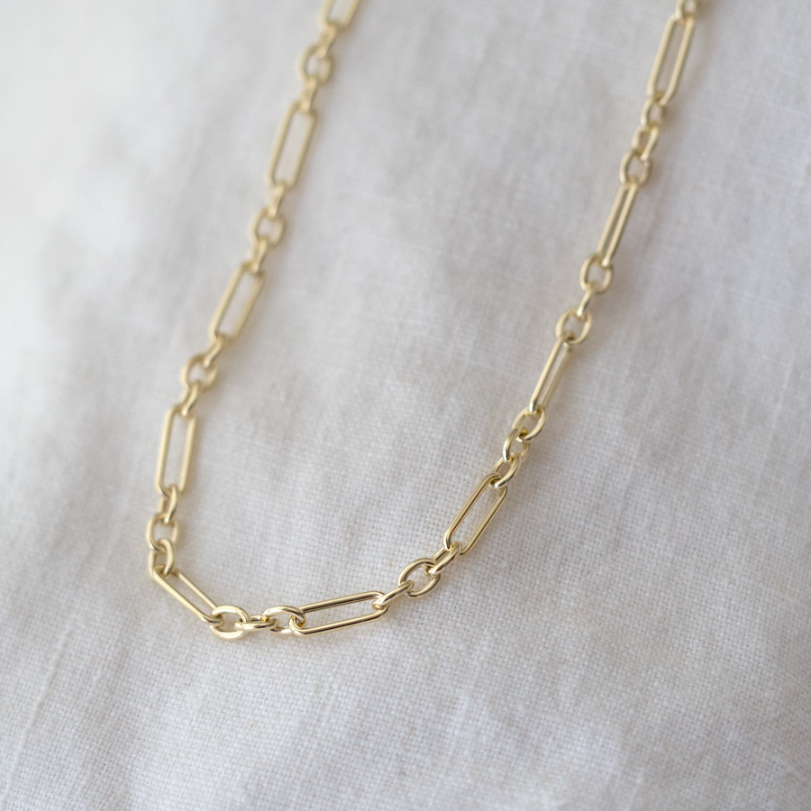 14K Mixed Links Necklace