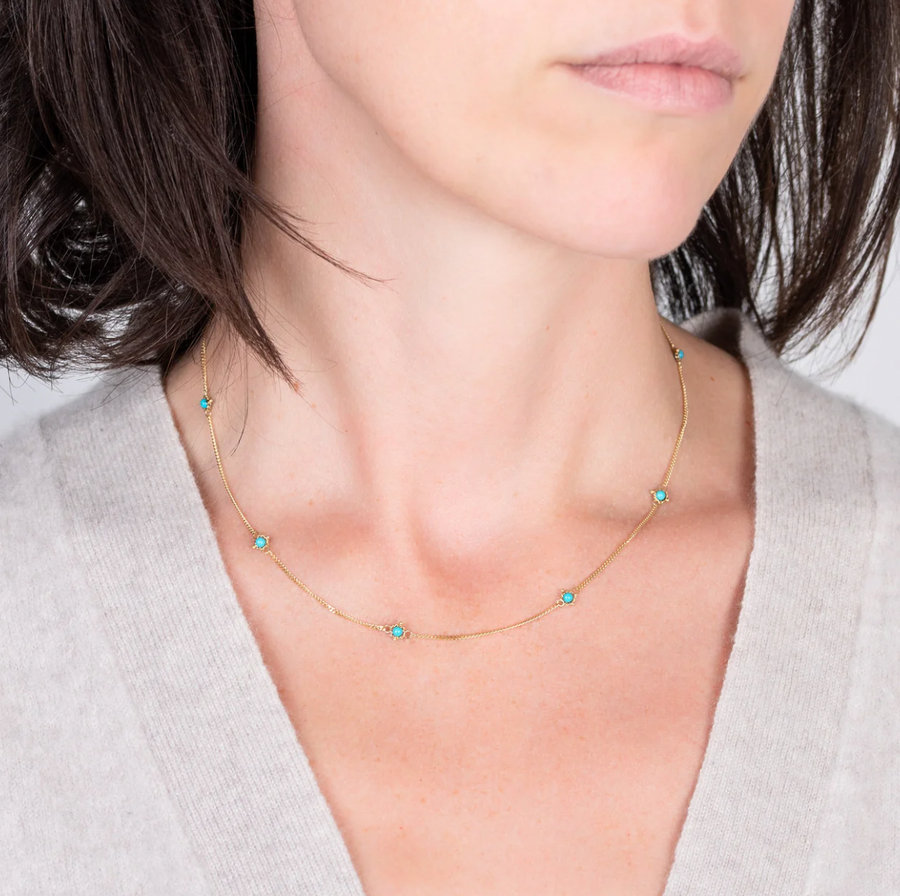 Turquoise Station Necklace