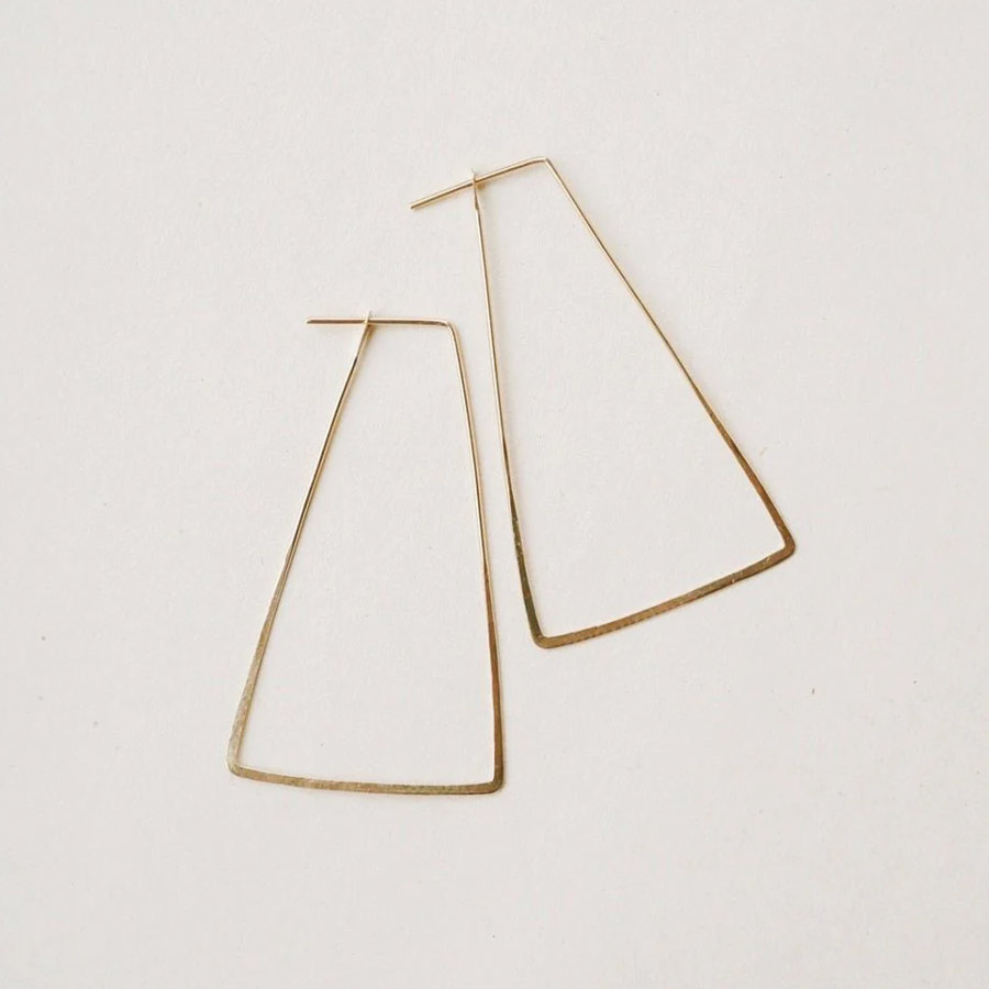 Unique bell shaped hammered hoop 