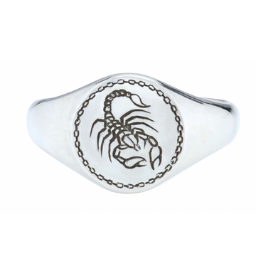 Signet ring with the The Scorpion engraved on the face