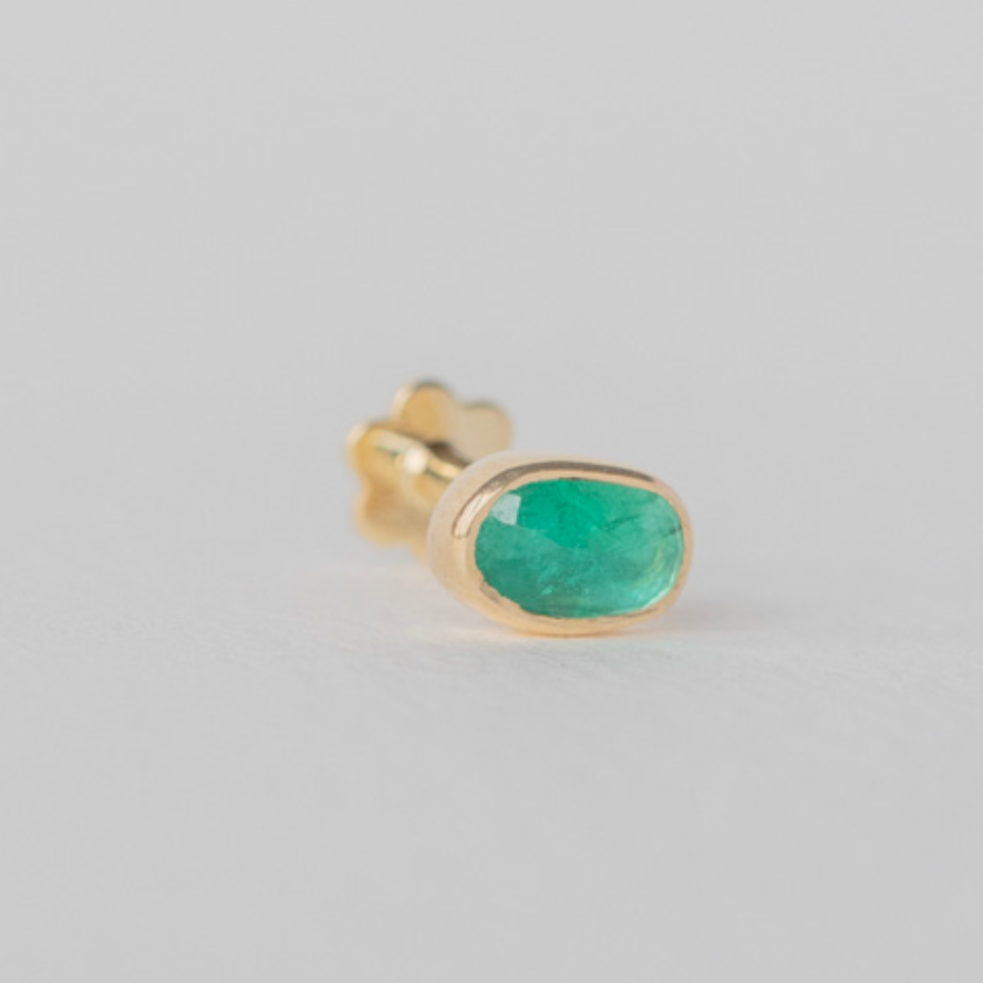 Emerald Flat Back Stud