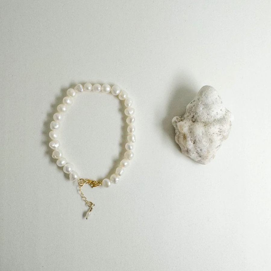 large natural shaped pearls with gold filled clasp 