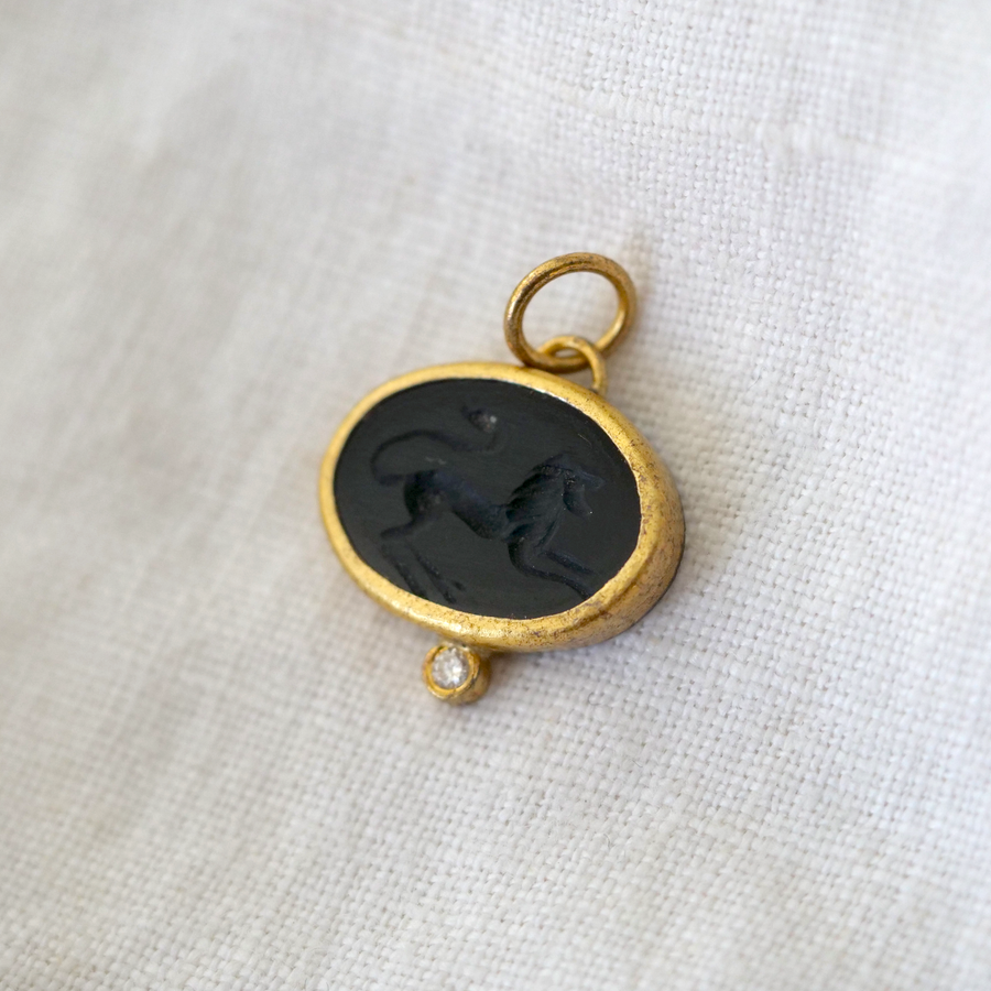 Black Onyx Lion Pendant