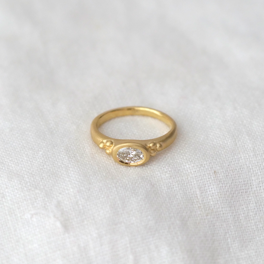 Matillija Oval Lab Diamond Ring