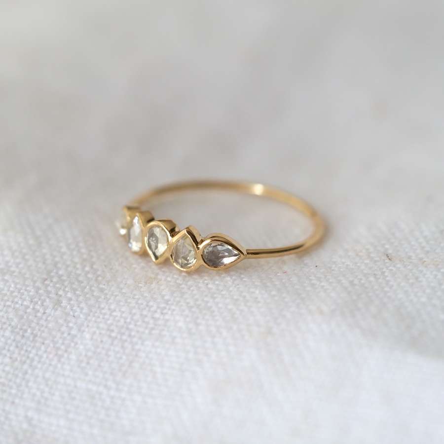 Mini Multi Teardrop Sapphire Ring