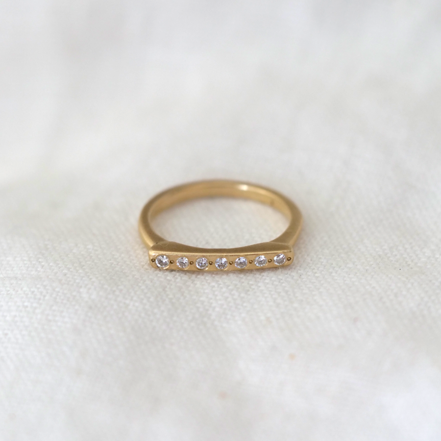 Baby Message Ring with Diamonds