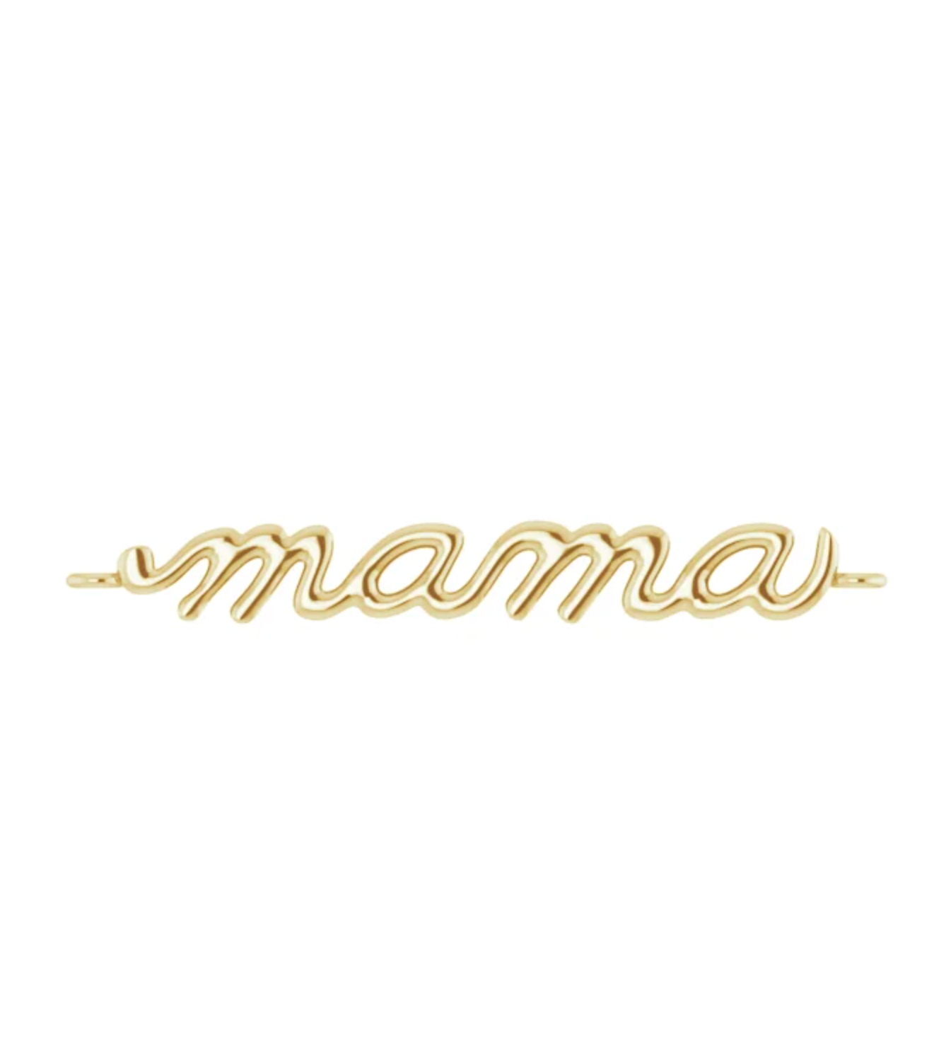 gold mama script charm