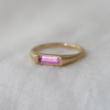 5 of 5: Pink Sapphire Long Bar Ring