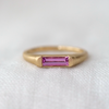 4 of 5: Pink Sapphire Long Bar Ring