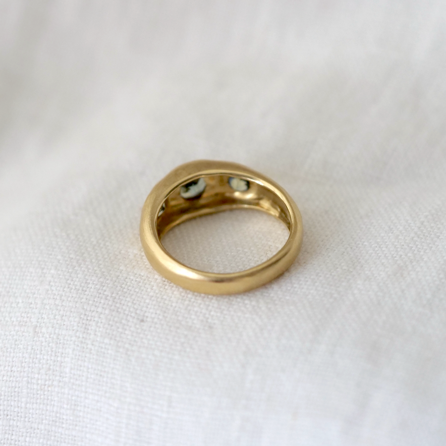 Anchor Ring - Blue-Green Sapphire