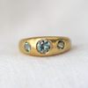 Three gorgeous blue-green sapphires set 