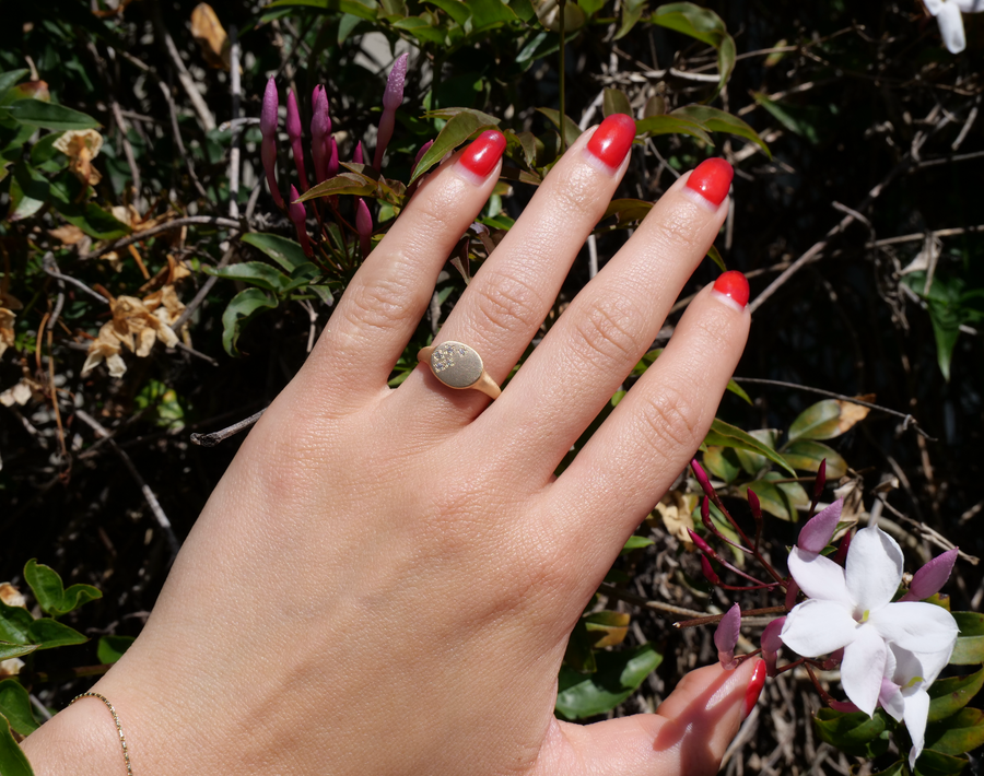 Scattered Stars Diamond Signet