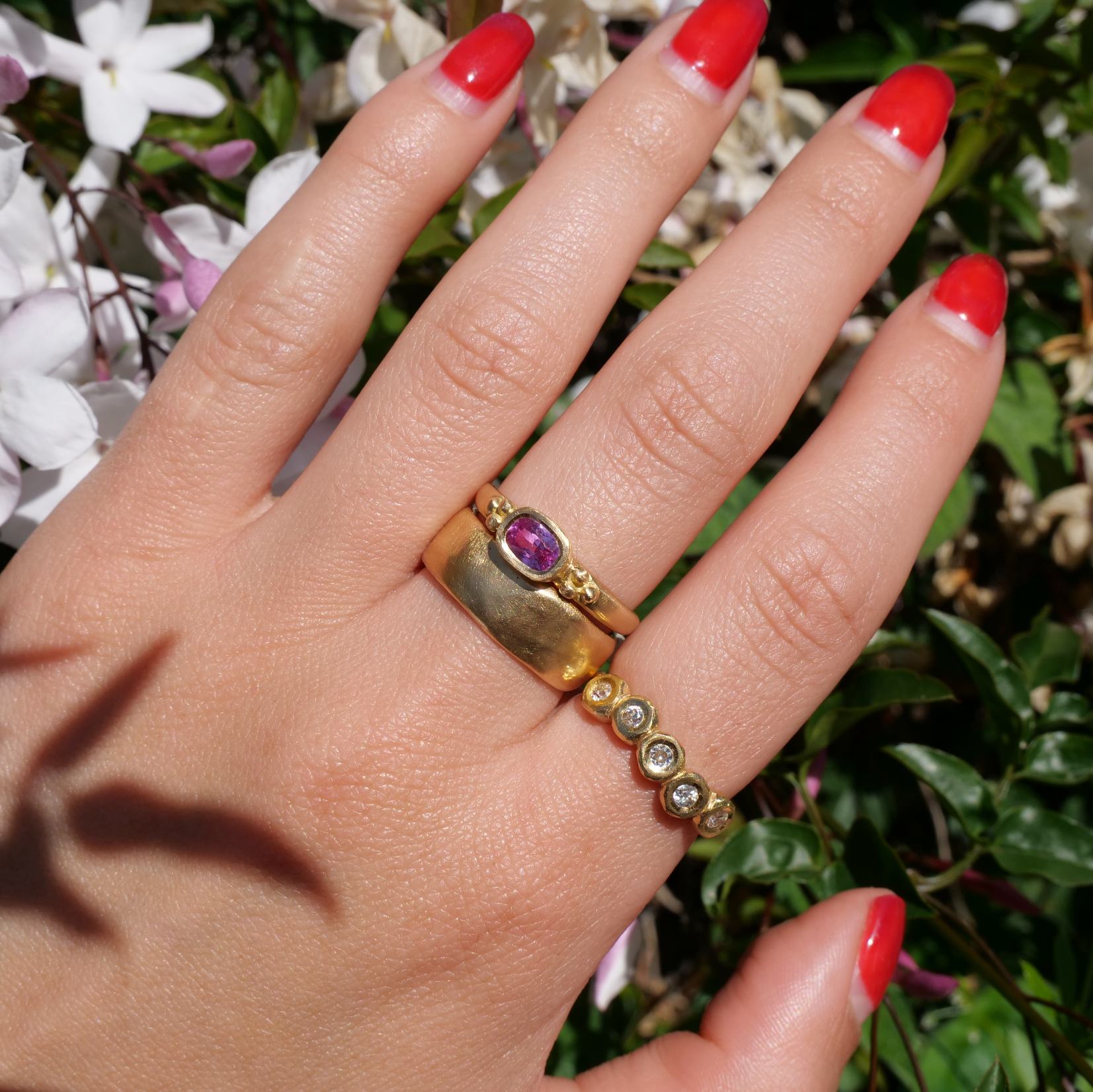 Matillija Pink Sapphire Ring | Marisa Mason Jewelry