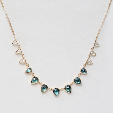 Multi Tourmaline and Diamonds Necklace - No. 21