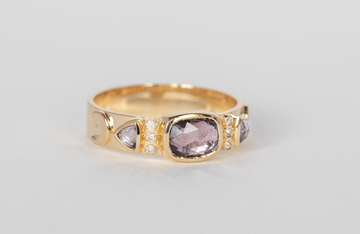 Light Pink Tourmaline Totem Ring -no. 43