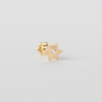 gold star with white diamond in the center