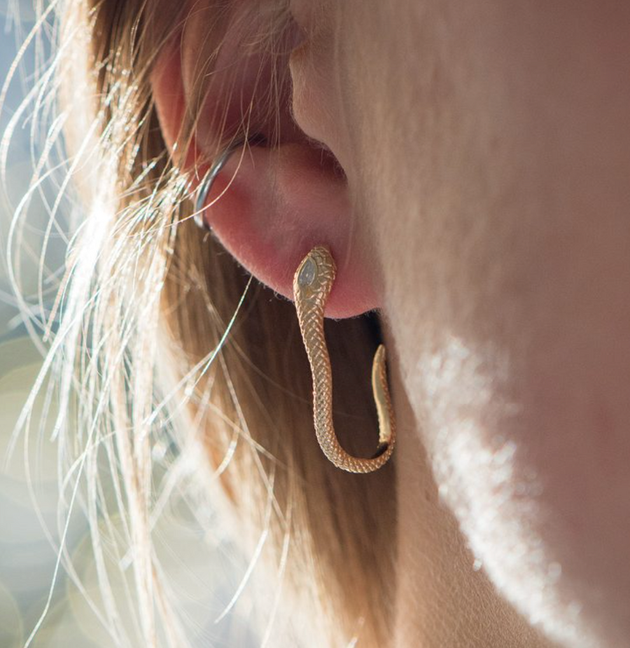 Cobra Pear Diamond Earrings - No. 66