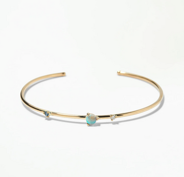 Three-stone Opal Cuff Bracelet