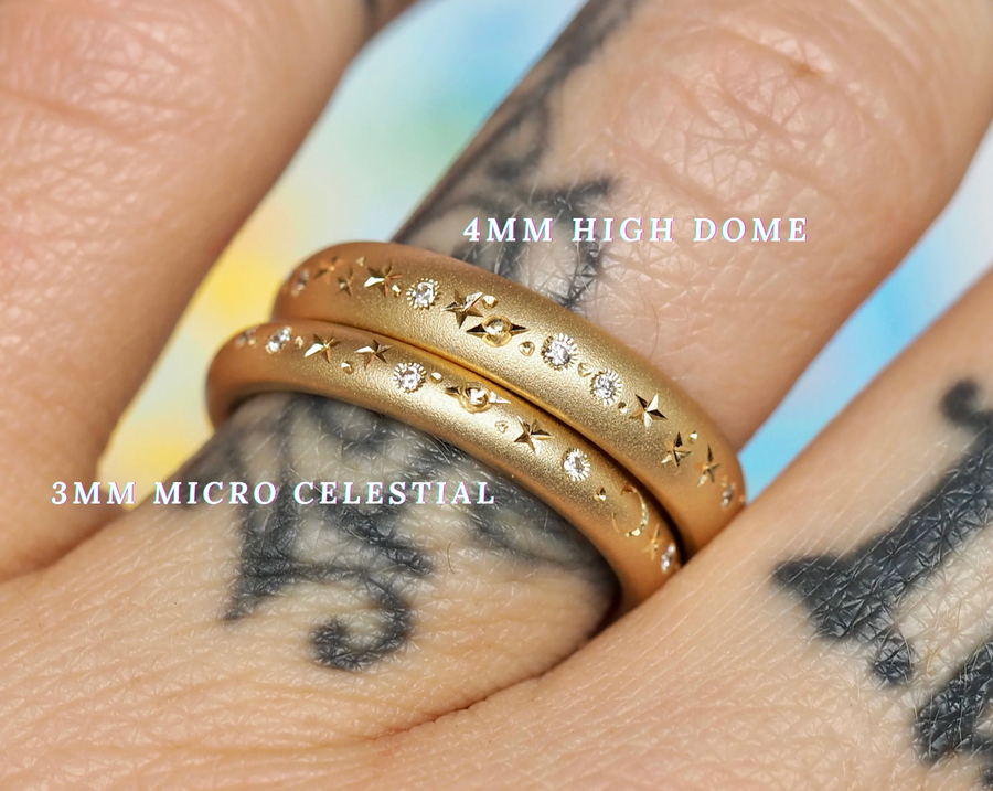 4mm Half Round Celestial Band