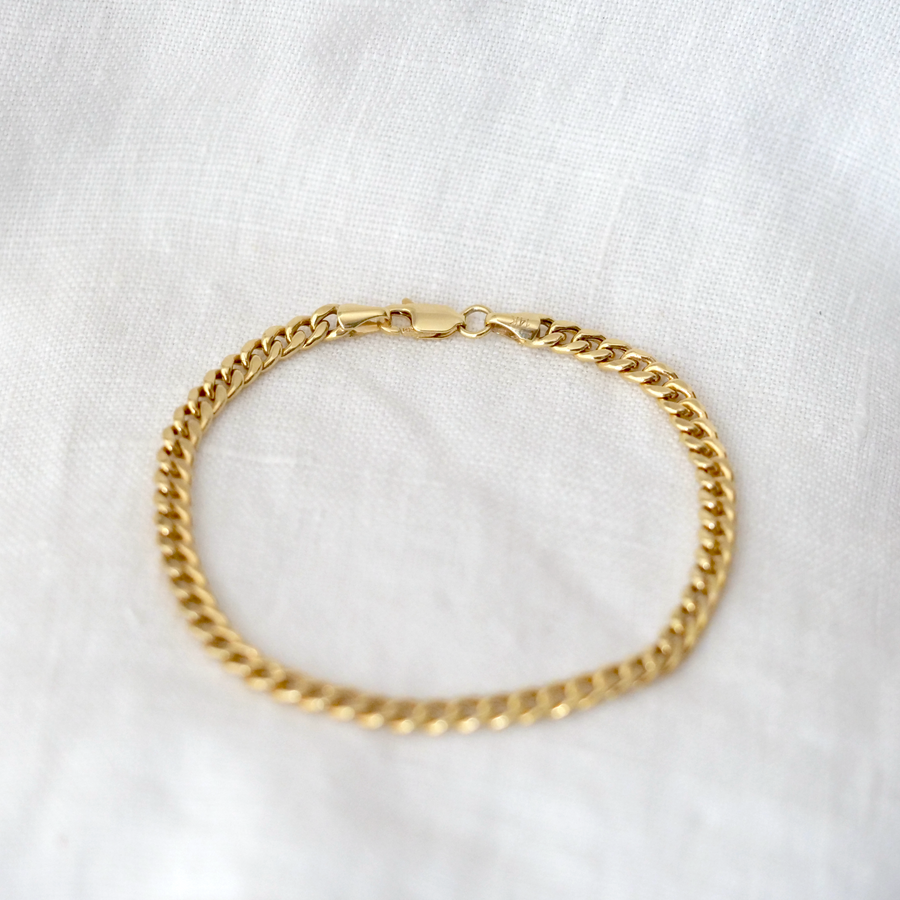 Chunky Hollow Curb Chain Bracelet