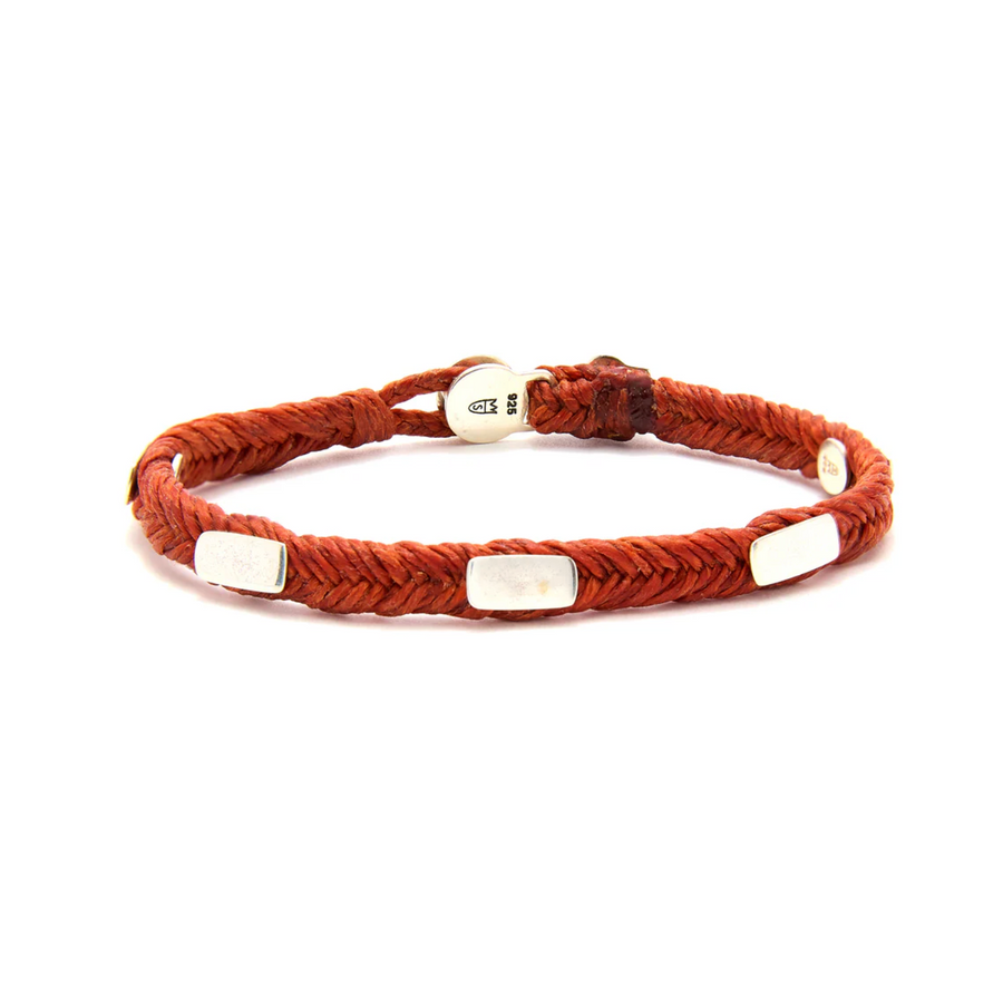 Quadrate Studded Fishtail Button Bracelet