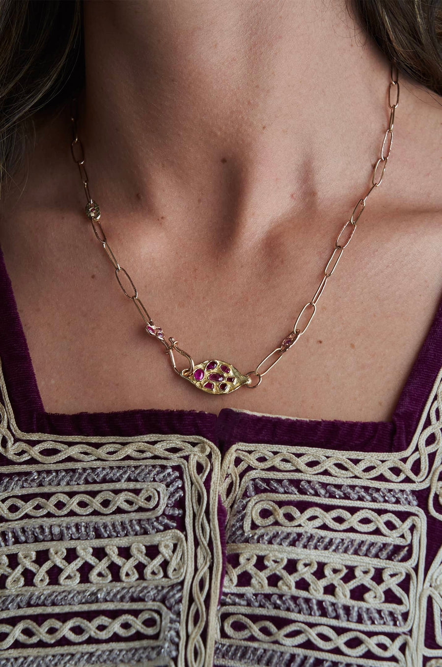 Frankincense Paperclip Necklace-OD Fine Necklaces-Alexis Pavlantos-Marisa Mason