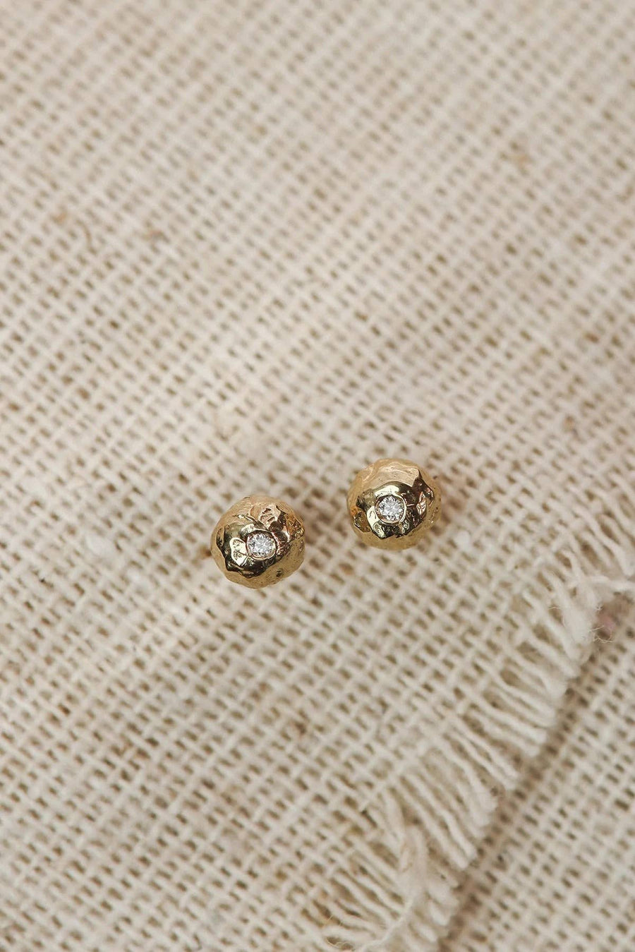 Diamond Pebble Earrings
