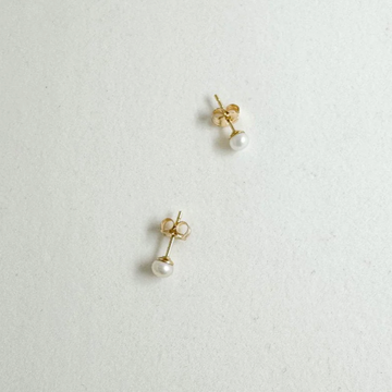 petite earring features a 3mm pearl on a sparkling 14-carat gold-filled posts