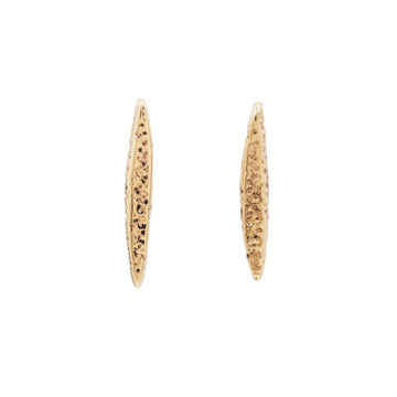 elongated stud earrings with sand texture