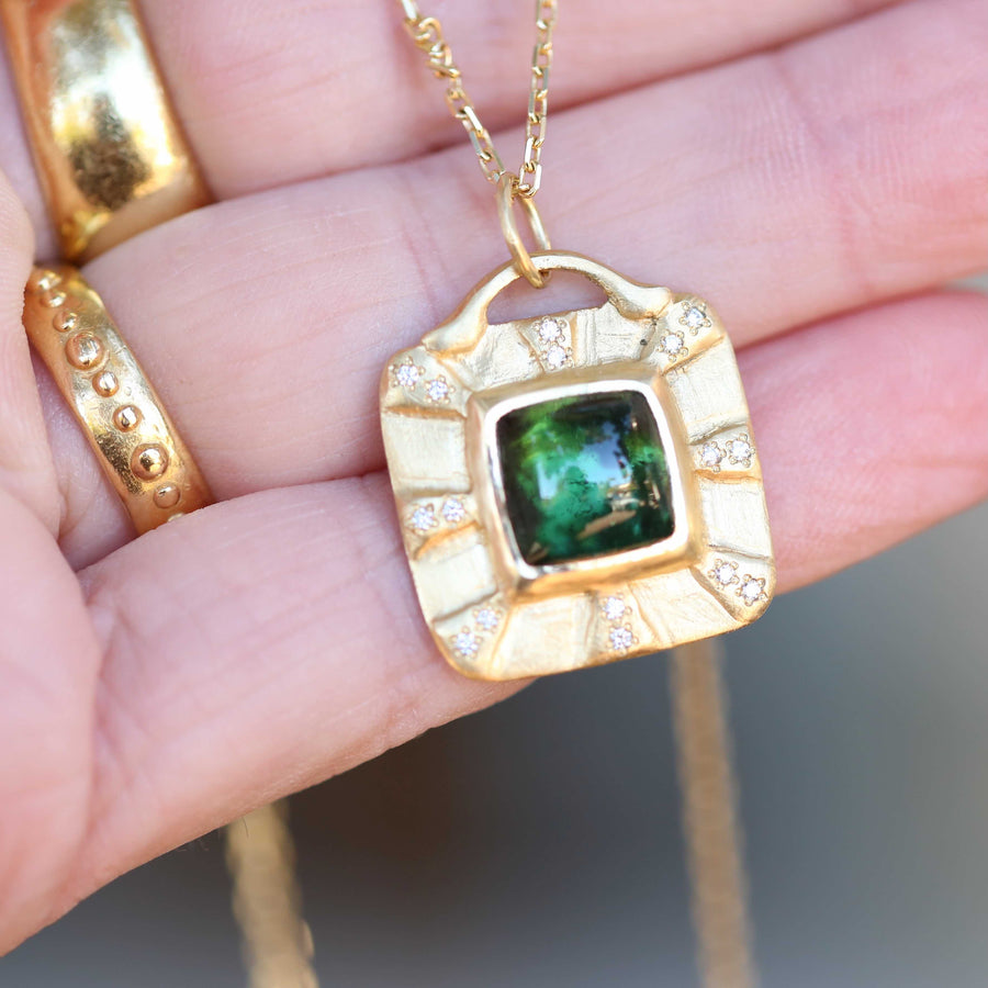 Tourmaline Cabochon Radiance Necklace