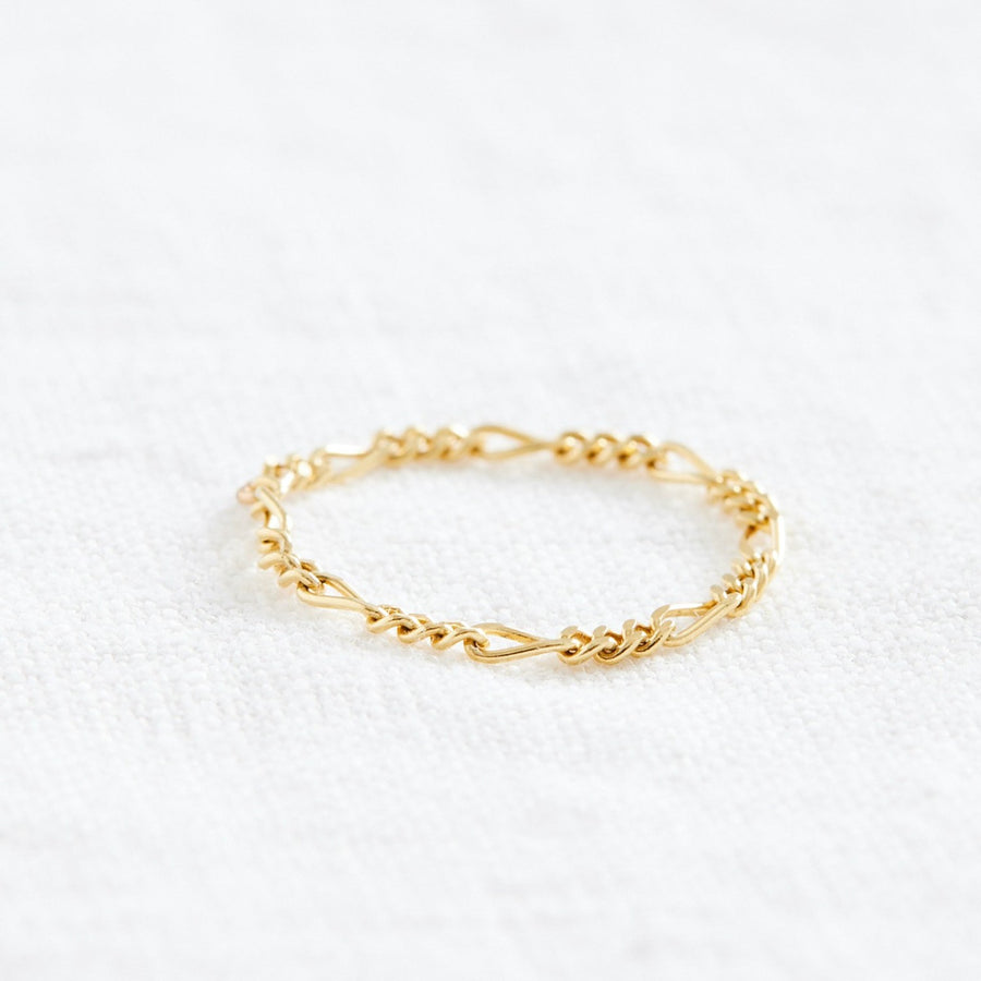 14K Figaro Chain Ring-Marisa Mason Jewelry-Marisa Mason Jewelry