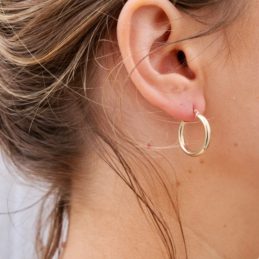 Tube Hoop Thick-OD Fine Earrings-Marisa Mason