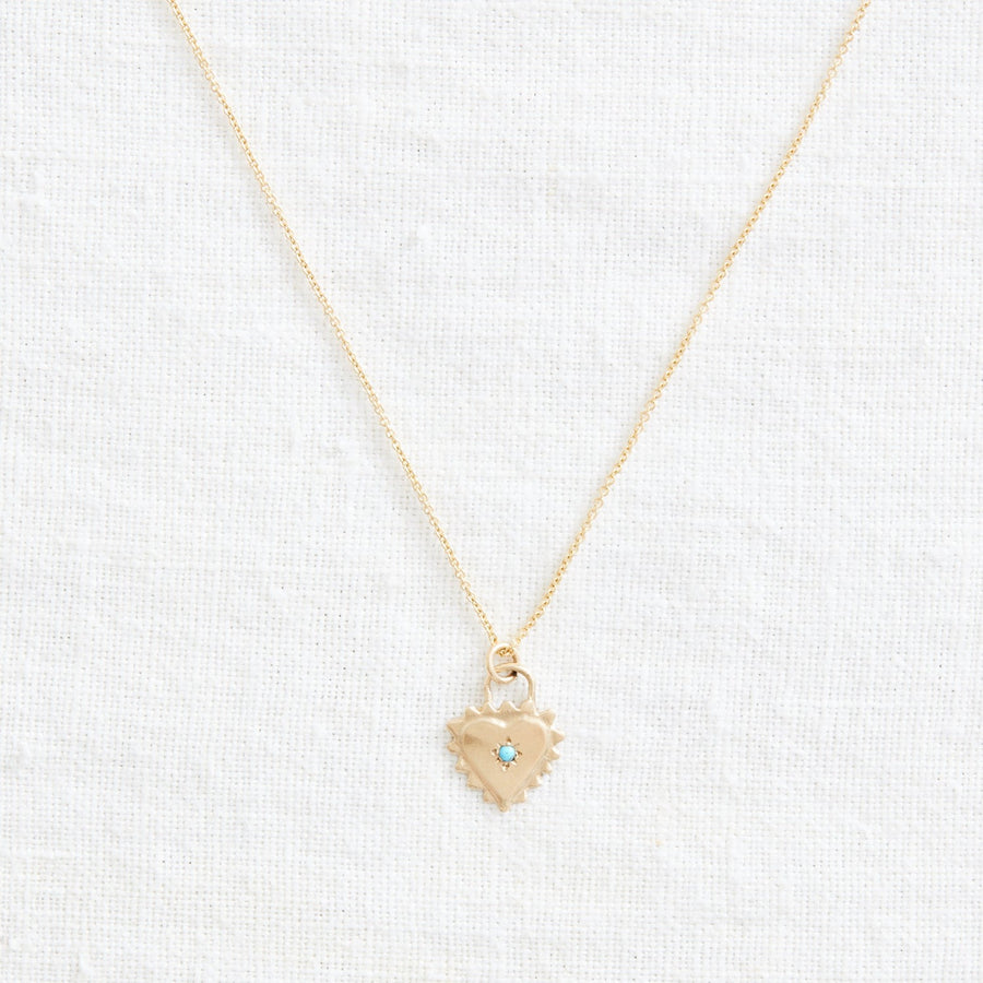 14k Mini Sagrado with Turquoise-Marisa Mason Jewelry-Marisa Mason Jewelry