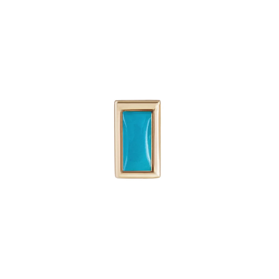 Mini Bezel Baguette Set Gemstone Stud-OD Fine Earrings-Marisa Mason