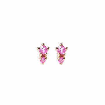 Two Pink Sapphire Studs