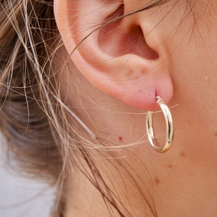 Tube Hoop Thick-OD Fine Earrings-Marisa Mason