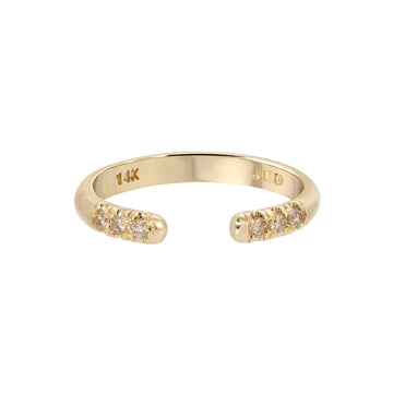 Champagne Diamond Equilibrium Cuff Ring-OD Fine Rings-Marisa Mason